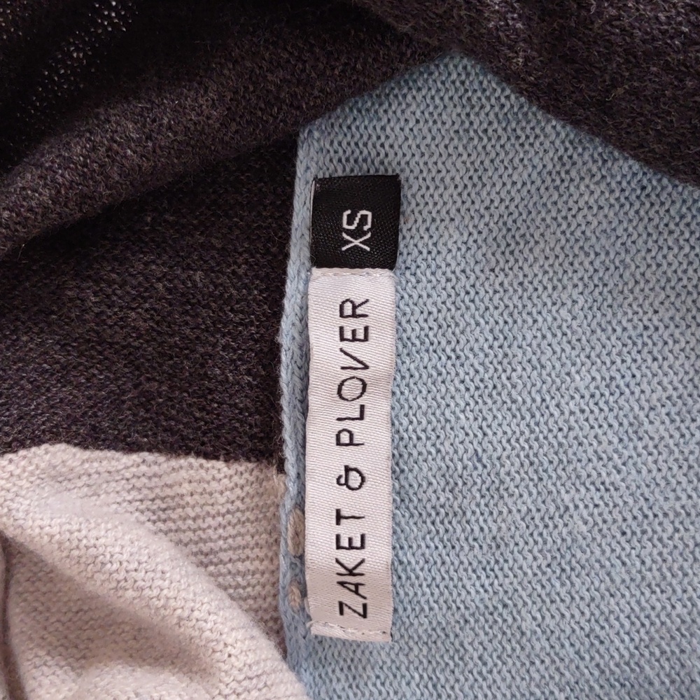 Zaket & Plover Xs Colorblock Open Front Cotton Ca… - image 3